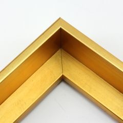 This simple, L-shape canvas floater frame features a narrow face, finished with a brushed gold foil.

Display your favourite gallery wrapped Giclée print or painting with authentic, fine art style. These floater picture frames are ideal for medium and large canvases mounted on thick (1.5 " deep) stretcher bars.

*Note: These solid wood, custom canvas floaters are for stretched canvas prints and paintings, and raised wood panels.